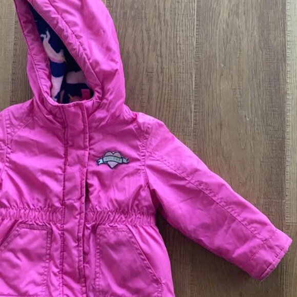 Parka Carters Pink hooded double face ski jacket - Picture 1 of 5